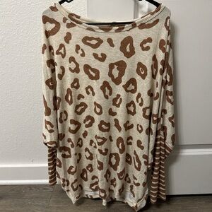 Maurice’s Brown & Cream Animal Print Sweater